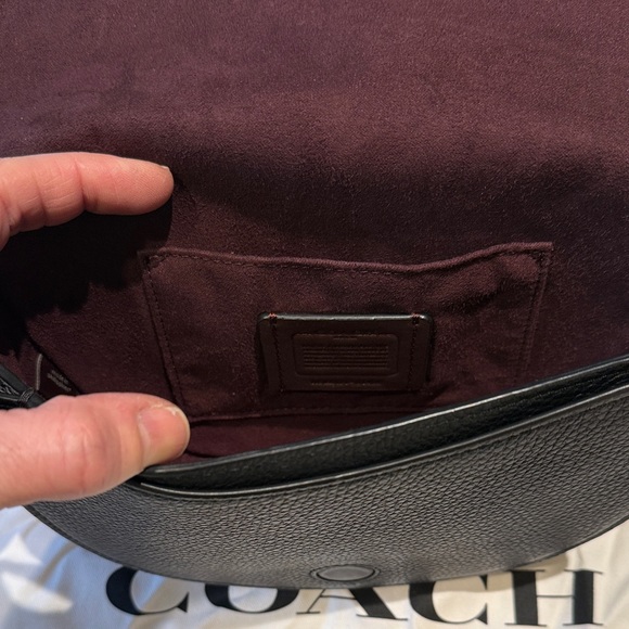 Coach Black Pebbled Leather Crossbody Bag - Picture 10 of 11